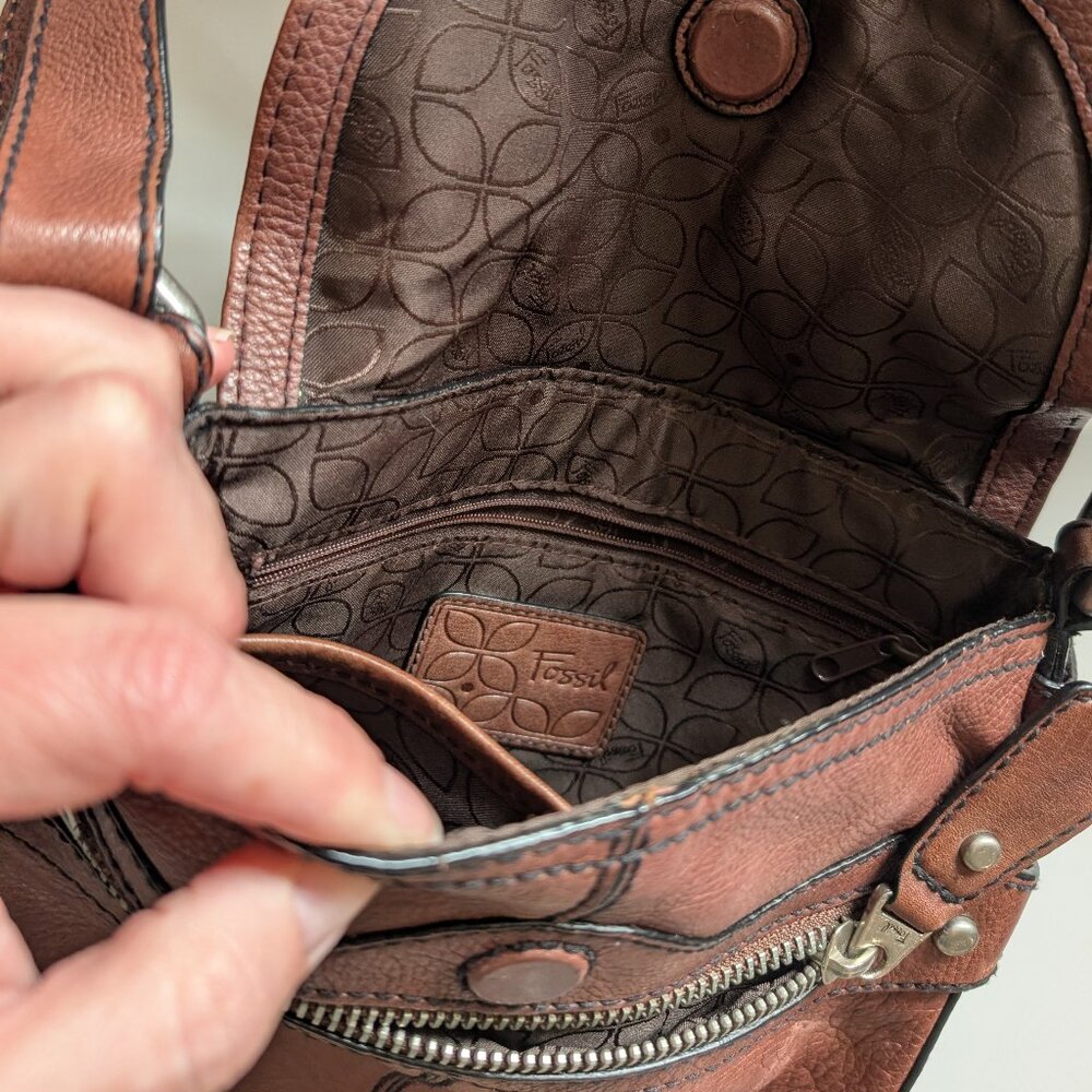 Fossil Brown Crossbody Bag - Picture 12 of 16